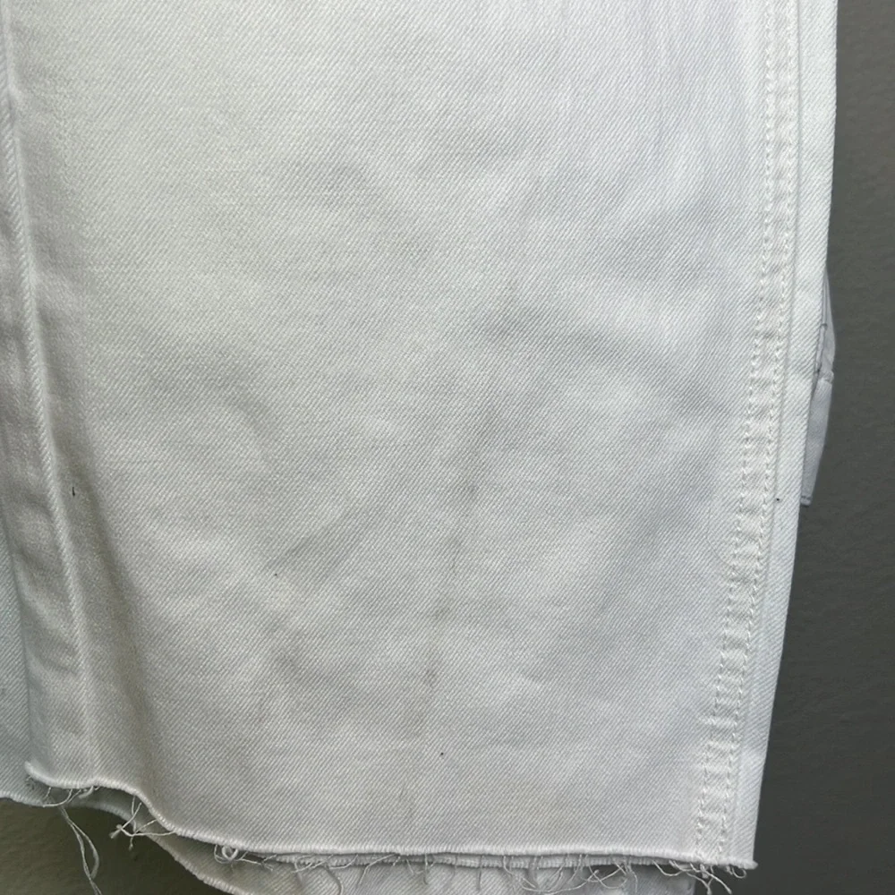 NWT Joe’s Jeans Overalls White Medium Raw Hem Straight Leg 100% Cotton Denim - Picture 13 of 13